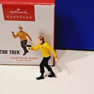 STAR TREK 2023 Miniature-CAPTAIN KIRK,THE U.S.S ENTERPRISE-Hallmark Ornament